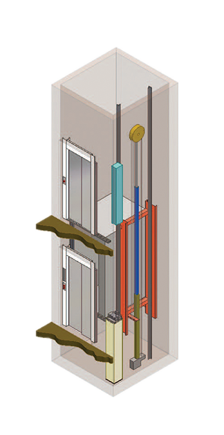 Green Lift Fluidtronic Machine roomless Tower